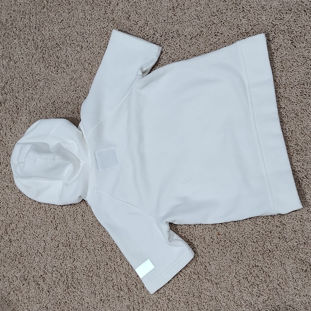 Abercrombie & Fitch Kids White Short-Sleeve Sweater Hoodie - Picture 3 of 3